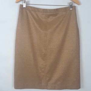 BCBGMAXAZRIA Gold Pencil Skirt Size 8